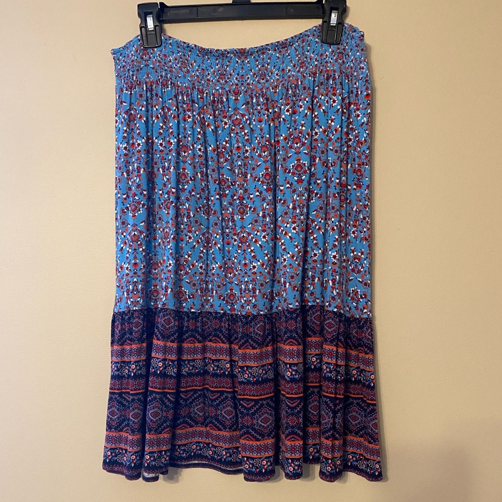 Beautiful Boho Cottagecore St. John's Bay Floral A-Line Skirt Size Large